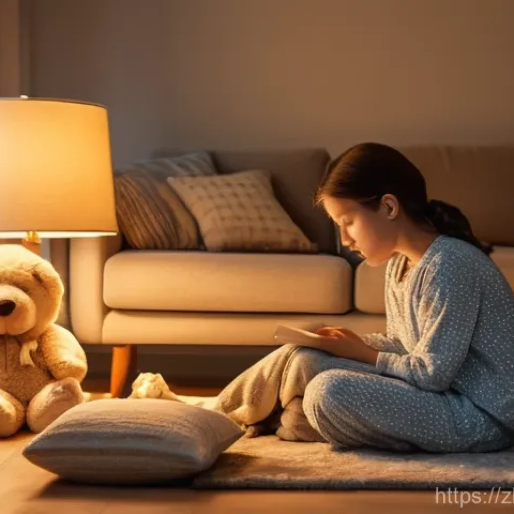 소아 천식 발작 시 응급 대처 방법 - **Prompt:** A caring mother, mid-30s, with a gentle and observant expression, subtly watches her 6-y...