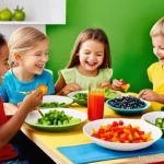 Home 16 아이들의 면역력 강화를 위한 식단 - **Prompt 1: A Rainbow Feast for Happy Kids**
A vibrant, high-definition photograph of a cheerful...