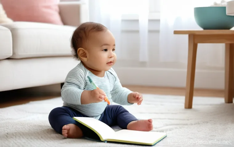 소아과 정기 건강검진 추천 병원 - **Prompt:** A warm, brightly lit pediatrician's office during a routine check-up. A kind female pedi...